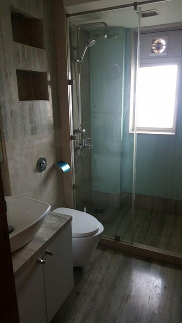 Bathroom in 4 BHK Apartment at Supreme Lake Superior, Powai – for Rent