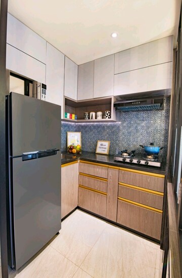 Kitchen in 2 BHK Apartment at Lodha Crown Quality Homes, Majiwada – for Rent