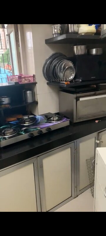 Kitchen in 1 BHK Apartment at Jasdanwala Building, Bhuleshwar – for Rent