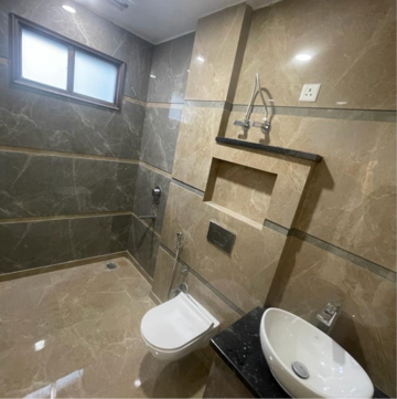 Bathroom in 3 BHK Builder Floor at Ashok Vihar – for Rent