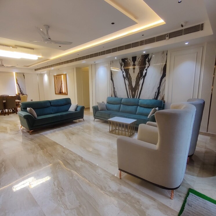 Living Room, marvel-bounty 4 Bedroom 5400 Sq.Ft. Apartment In Hadapsar Pune 6046430