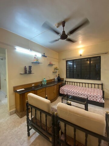 Living Room in 2 BHK Apartment at Dhanraj Park Society, Wakad – for Rent