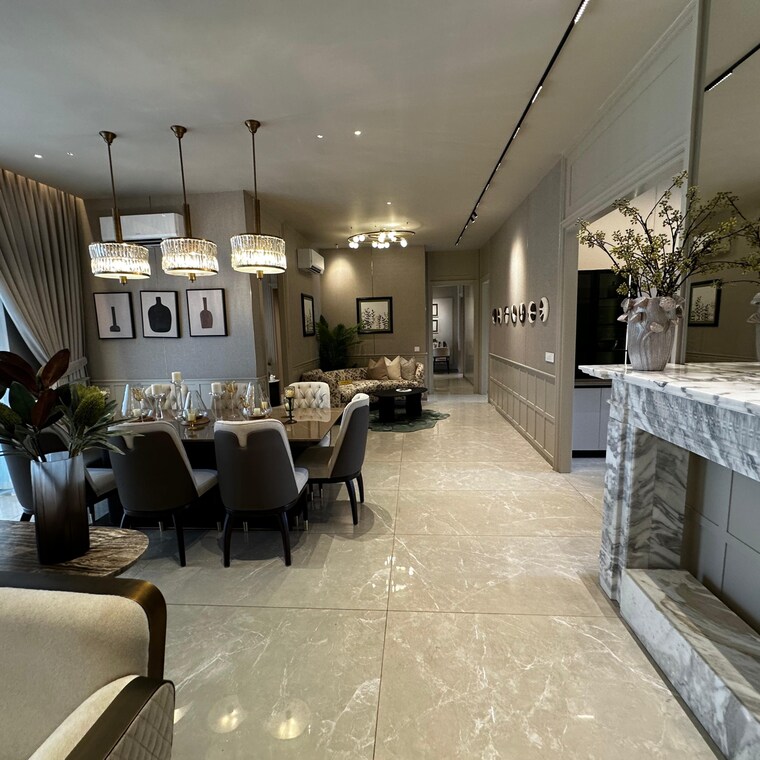 Living Room, utrathiya 3 Bedroom 1853 Sq.Ft. Apartment In Utrathiya Zirakpur 9143280