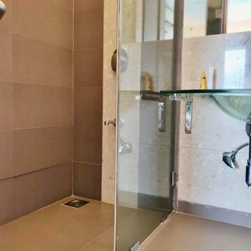 Bathroom in 3 BHK Apartment at Omkar CHS Worli, Delisle Road – for Rent