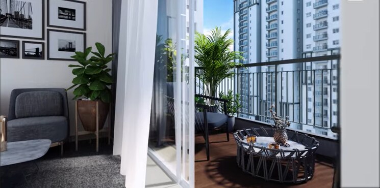 Balcony, my-home-tridasa 2 Bedroom 1253 Sq.Ft. Apartment In Tellapur Hyderabad 9143389