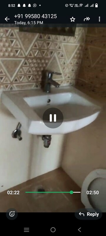 Bathroom in 2 BHK Builder Floor at Maan Sona Apartments, Shahberi – for Rent