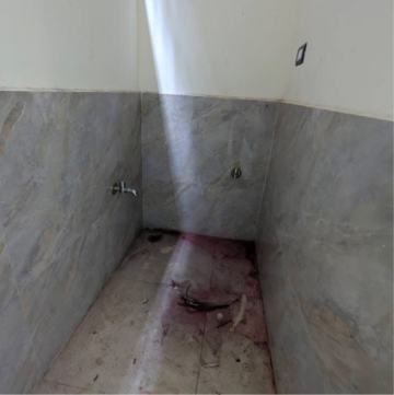Bathroom in 1 BHK Apartment at SSR Residency Kondapur, Sriram Nagar – for Rent