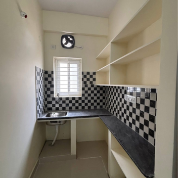 Kitchen in 1 BHK Apartment at First Avenue Kondapur, Masjid Banda – for Rent