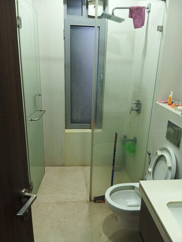 Bathroom in 3 BHK Apartment at Piramal Vaikunth, Balkum Pada – for Rent