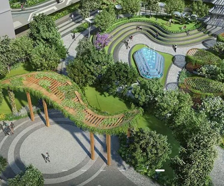 Garden, dosti-greenscape 3 Bedroom 1082 Sq.Ft. Apartment In Hadapsar Pune 9144432