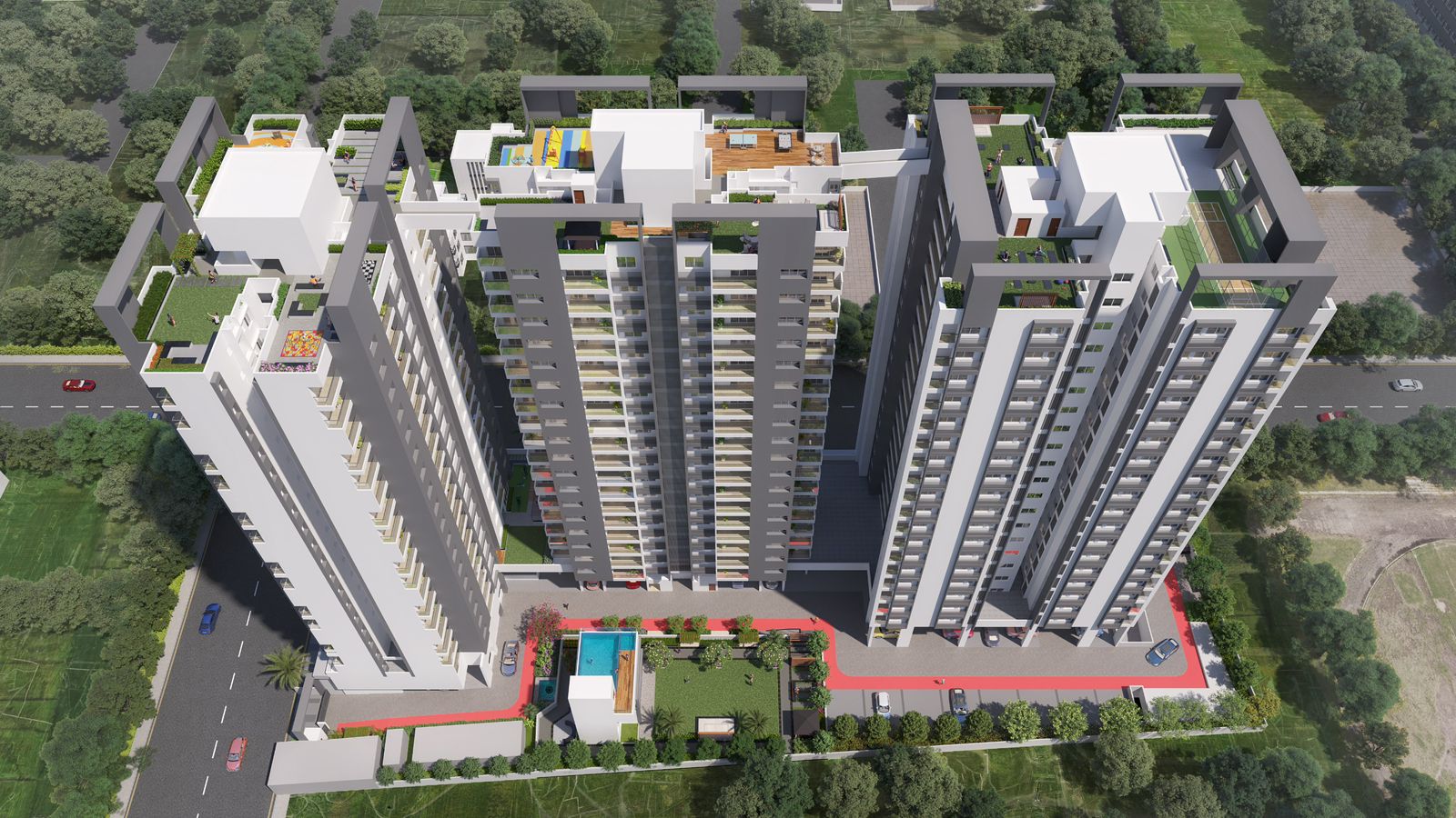 4 BHK + Pooja Room,Study Room 1474 Sq.Ft. Apartment in Sukhwani Minerva