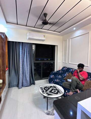 Living Room in 1 BHK Apartment at Lodha Crown Quality Homes, Majiwada – for Sale