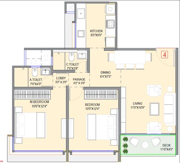 2 BHK Apartment For Sale in Mesacon Greens, Andheri West