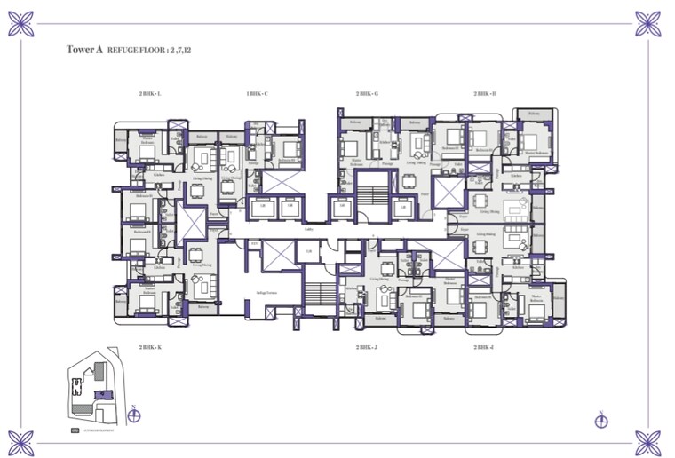 Master Plan, birla-punya 2 Bedroom 875 Sq.Ft. Apartment In Sangamvadi Pune 9145326