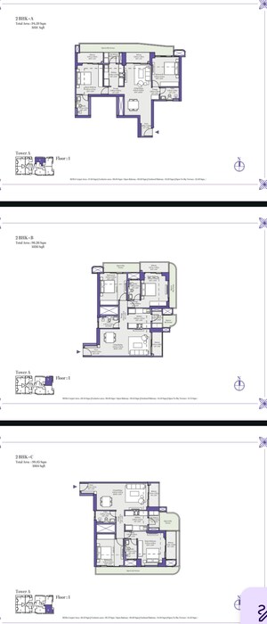 Floor Plan in 2 BHK Apartment at Birla Punya, Sangamvadi – for Sale
