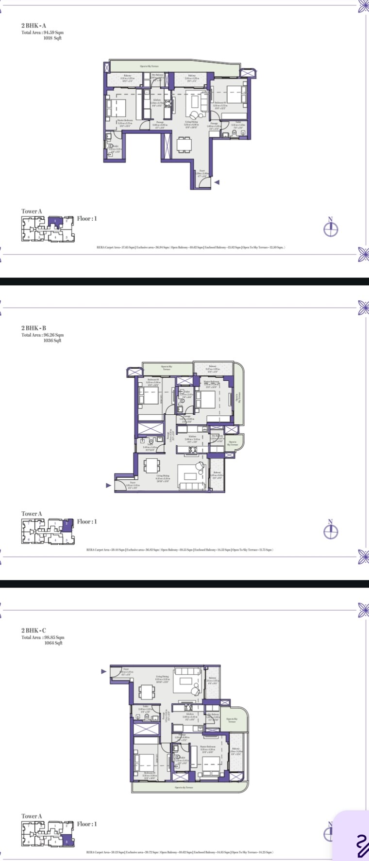 Floor Plan, birla-punya 2 Bedroom 875 Sq.Ft. Apartment In Sangamvadi Pune 9145326