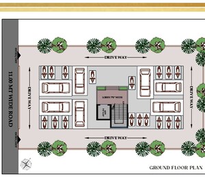 Floor Plan in 1 BHK Apartment at Erdamor Hillcrest, Ulwe Sector 9 – for Sale