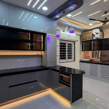 Kitchen in 2 BHK Apartment at NR Residency Kondapur, Sriram Nagar – for Rent