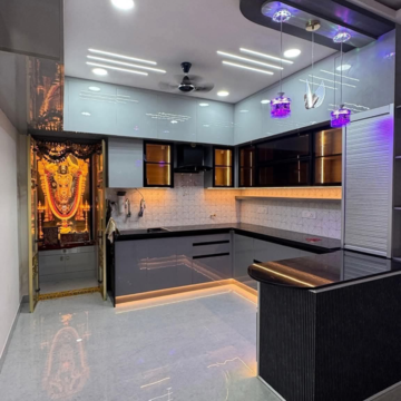 Kitchen in 2 BHK Apartment at NR Residency Kondapur, Sriram Nagar – for Rent