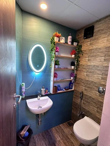 Bathroom in 1 BHK Apartment at Lodha Crown Quality Homes, Majiwada – for Rent