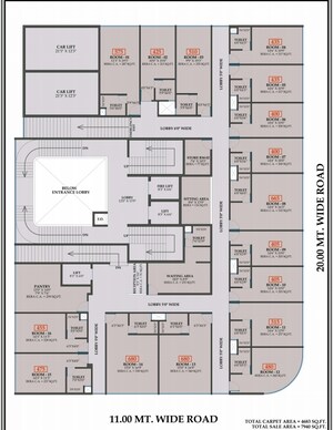 Floor Plan in 2 BHK Apartment at Aakar Bellisimo, New Panvel – for Sale