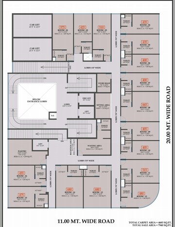 Floor Plan in 2 BHK Apartment at Aakar Bellisimo, New Panvel – for Sale