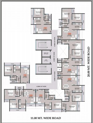 Floor Plan in 2 BHK Apartment at Aakar Bellisimo, New Panvel – for Sale