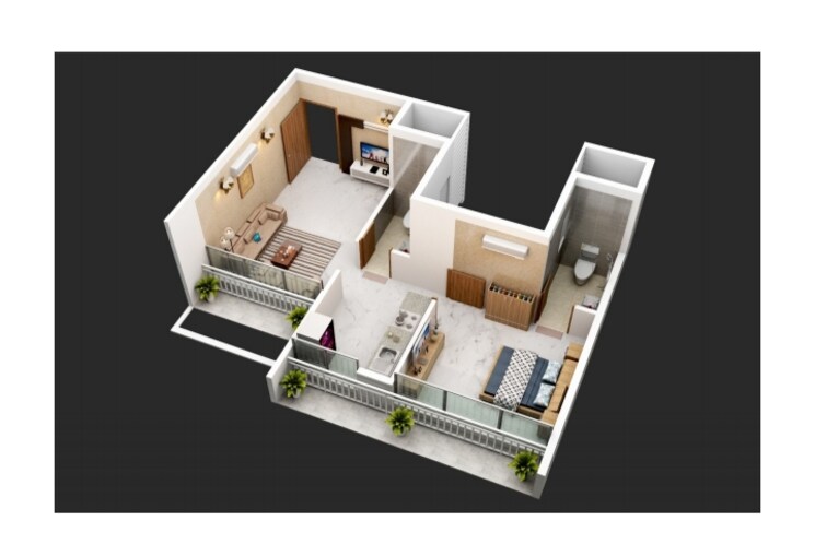 Floor Plan, aakar-bellisimo 2 Bedroom 1100 Sq.Ft. Apartment In New Panvel Navi Mumbai 9145825