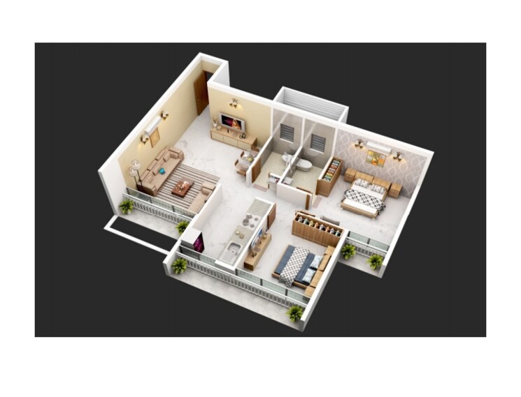 undefined, aakar-bellisimo 2 Bedroom 1100 Sq.Ft. Apartment In New Panvel Navi Mumbai 9145825