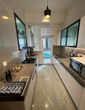 Kitchen in 3.5 BHK Builder Floor at M3M Antalya Hills, Sector 79 – for Sale