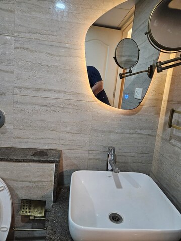 Bathroom in 3 BHK Apartment at Goyal Orchid Piccadilly, Thanisandra Main Road – for Rent