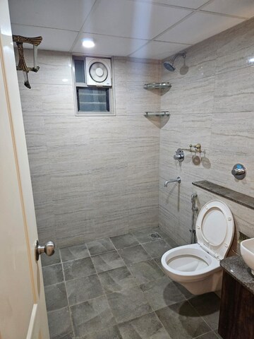 Bathroom in 3 BHK Apartment at Goyal Orchid Piccadilly, Thanisandra Main Road – for Rent