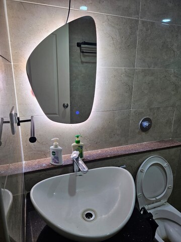 Bathroom in 3 BHK Apartment at Goyal Orchid Piccadilly, Thanisandra Main Road – for Rent