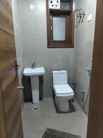 Bathroom in 2 BHK Builder Floor at Chattarpur – for Rent