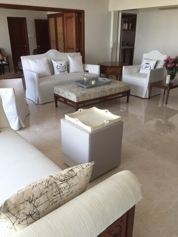 Living Room in 4 BHK Apartment at Bayview Terraces, Prabhadevi – for Rent