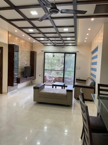 Living Room in 3 BHK Apartment at Aundh – for Rent