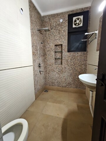 Bathroom in 3 BHK Builder Floor at Ansal Sushant Apartments, Sushant Lok I – for Rent