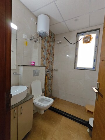 Bathroom in 3 BHK Builder Floor at Ansal Sushant Apartments, Sushant Lok I – for Rent