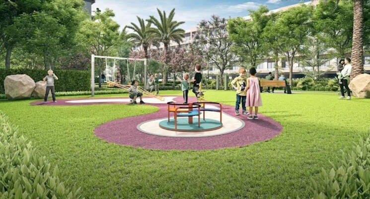 Garden, ganga-green-valley 3 Bedroom 1520 Sq.Ft. Builder Floor In Sector 78 Gurgaon 9147976