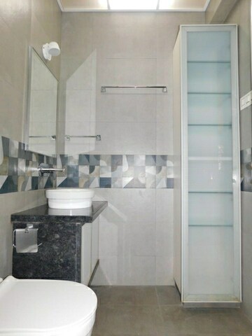 Bathroom in 2 BHK Apartment at Group Seven Rushi Heights, Goregaon East – for Rent