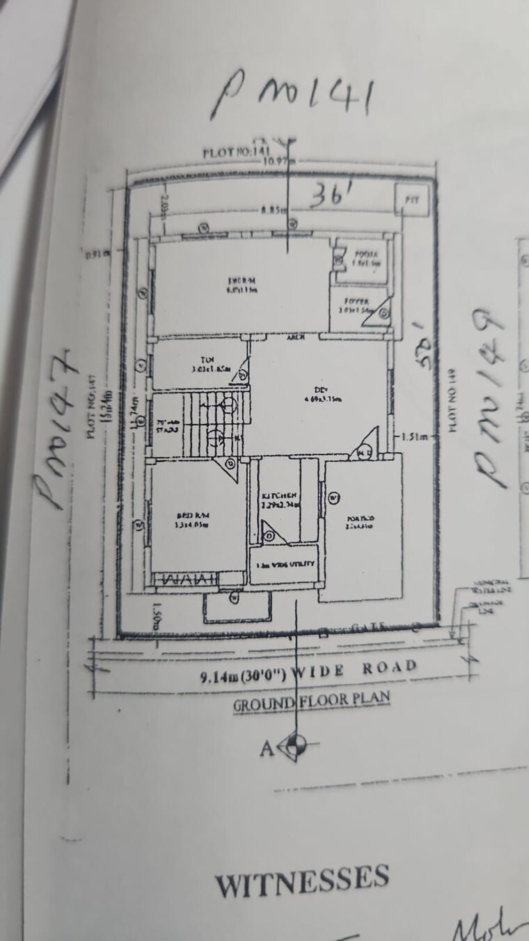 Floor Plan, hi-rise-paradise 3.5 Bedroom 2400 Sq.Ft. Villa In Bachupally Hyderabad 9148175