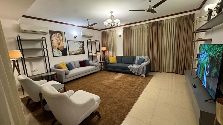 Living Room, malcha marg 3 Bedroom 3000 Sq.Ft. Apartment In Malcha Marg Delhi 9148169