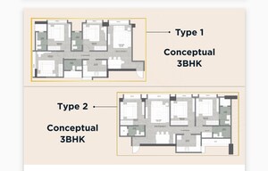 Floor Plan in 3 BHK Apartment at Axiom Rudra, Goregaon West – for Sale
