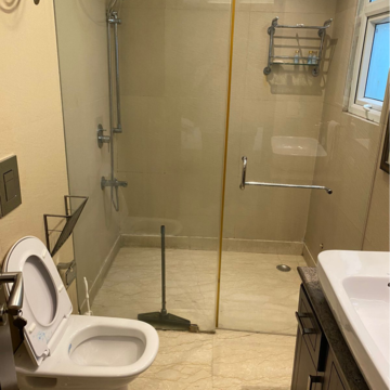 Bathroom in 1 BHK Builder Floor at Boutique Residential Apartments N-136, Panchsheel Park – for Rent