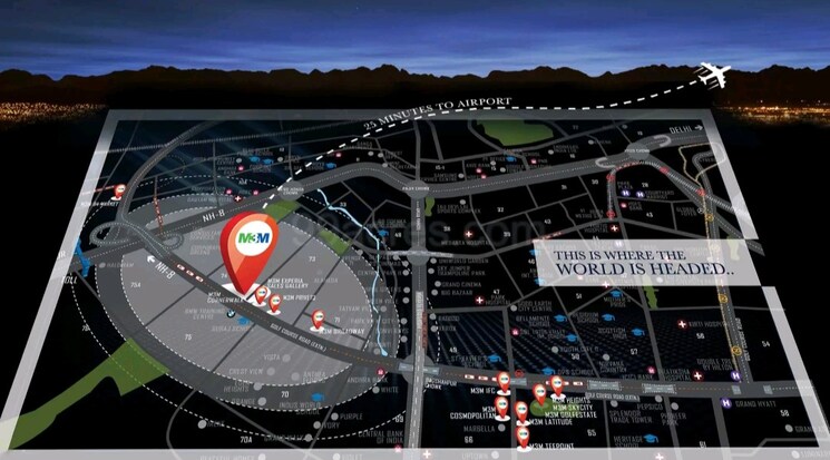 Exterior View, m3m-skywalk 3 Bedroom 2018 Sq.Ft. Apartment In Sector 74 Gurgaon 9148417