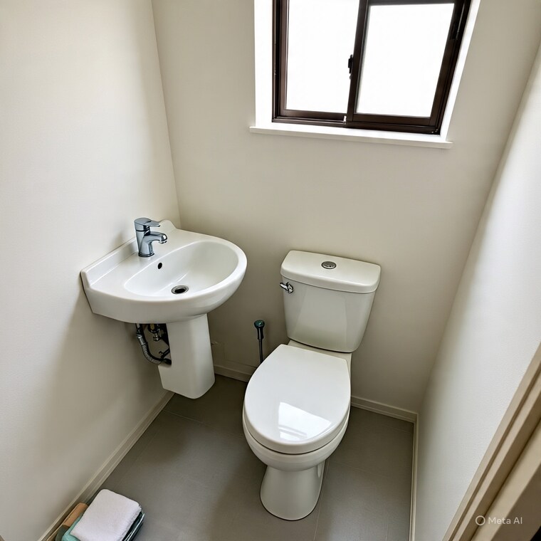 Bathroom, ganga nagar 1 Bedroom 600 Sq.Ft. Apartment In Ganga Nagar Rishikesh 9148532