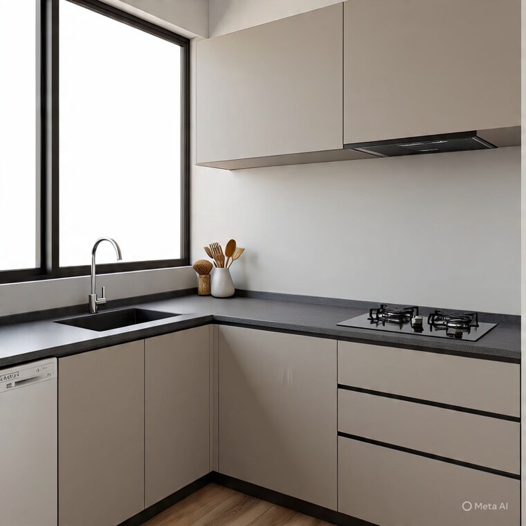 Kitchen, ganga nagar 1 Bedroom 599 Sq.Ft. Apartment In Ganga Nagar Rishikesh 9148536