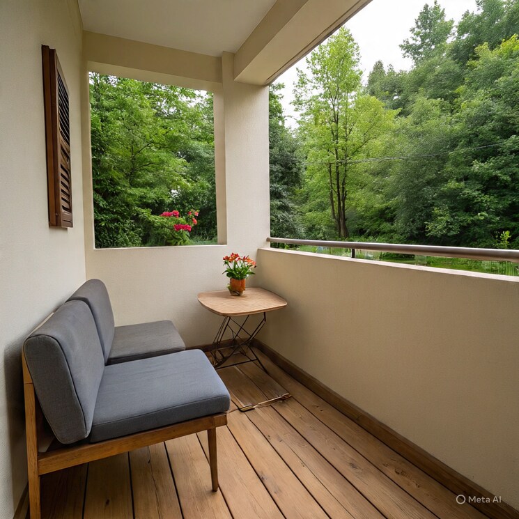 Balcony, ganga nagar 1 Bedroom 599 Sq.Ft. Apartment In Ganga Nagar Rishikesh 9148540