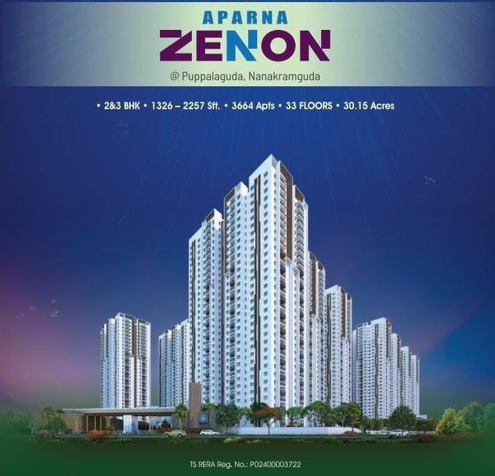 3 BHK + Pooja Room Apartment For Sale in Aparna Zenon