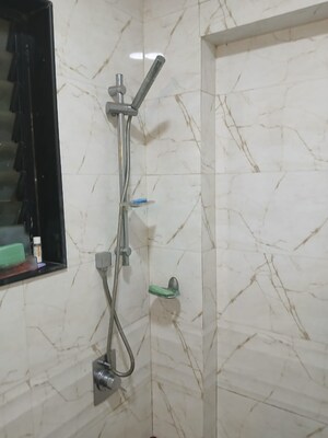 Bathroom in 1 BHK Apartment at Je And Vee Om Trimurti, Malad East – for Sale